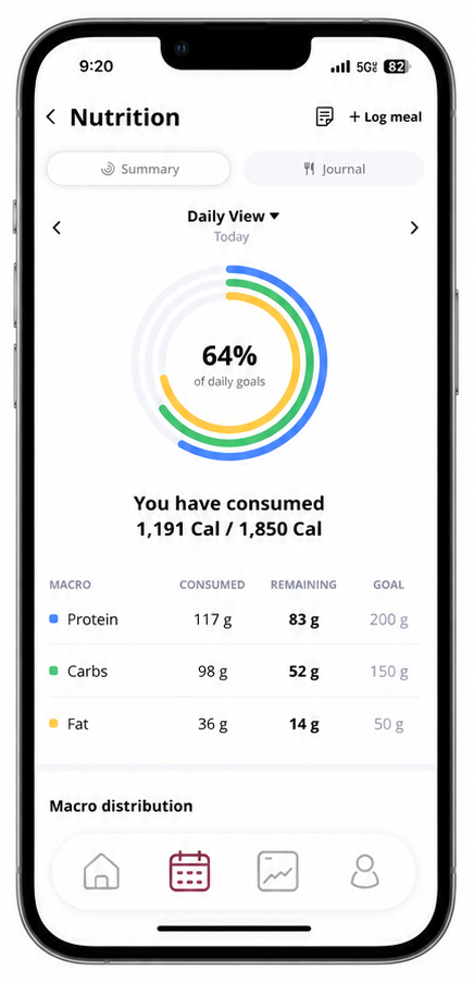 LM app — nutrition and macros