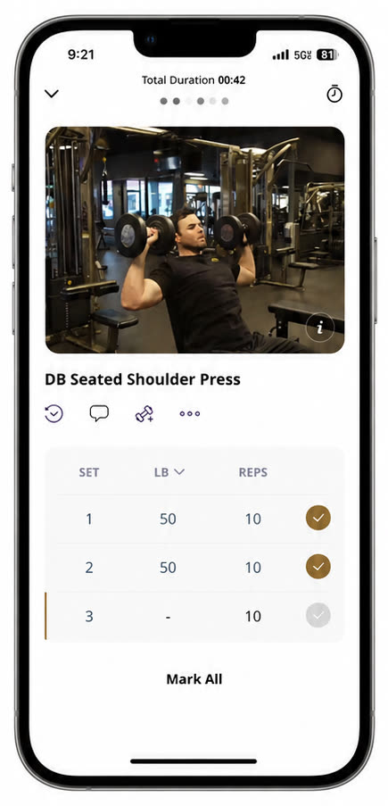 LM app gym workout tracker